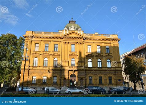 Zagreb The Capital And Largest City Of Croatia Pinned On Map Stock