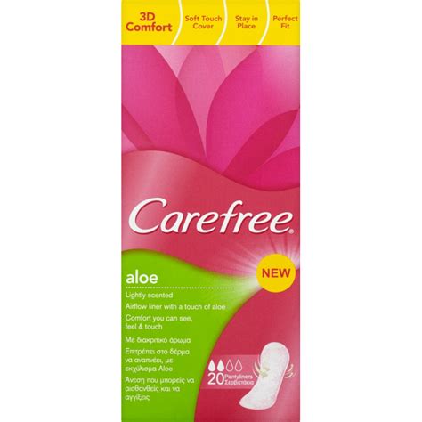 Carefree Cotton Aloe Wkładki Higieniczne 20SZT