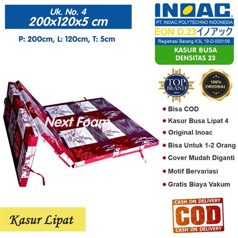 Jual Kasur Busa Lipat Inoac Ukuran No 4 200x120x5 Cm Tebal 5 Cm EON D23