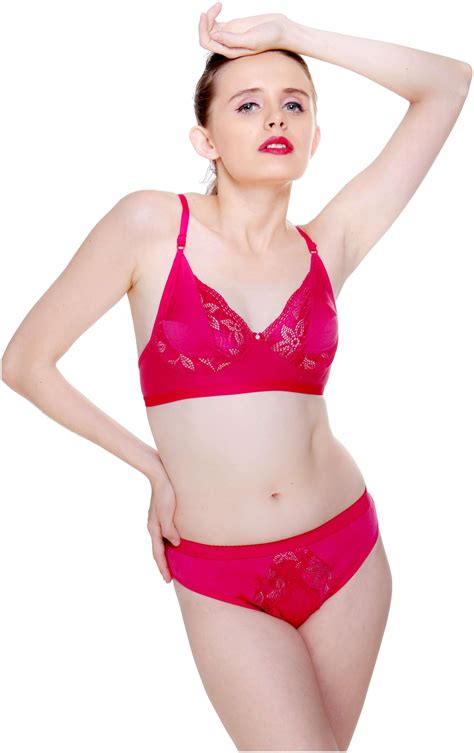 Buy Fashion Comfortz Embroidered Minimizer Bra Lingerie Set Online At Low Prices In India