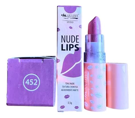 Batom Lips Nude Bala Cremoso Hidratado Mate Max Love Cor Mercadolivre