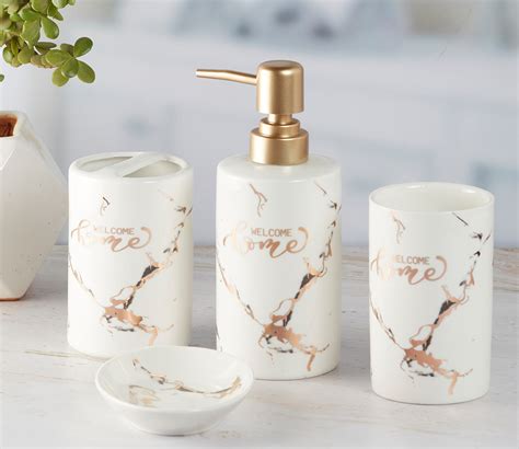 Buy Welcome Home Quoted Ceramic Bathroom Accessories Set Of At