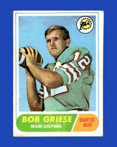 1968 Topps Set Break 196 Bob Griese VG VGEX Crease GMCARDS EBay