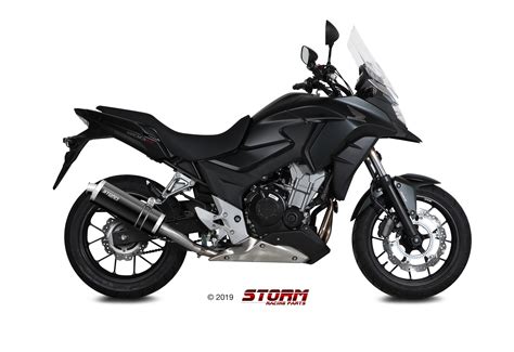 Scarico Honda Cb X Storm Oval Inox Nero H Lx B Storm