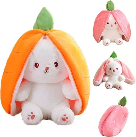 Brinquedo De Pel Cia Kawaii Fruit Transfigured Bunny Cenoura