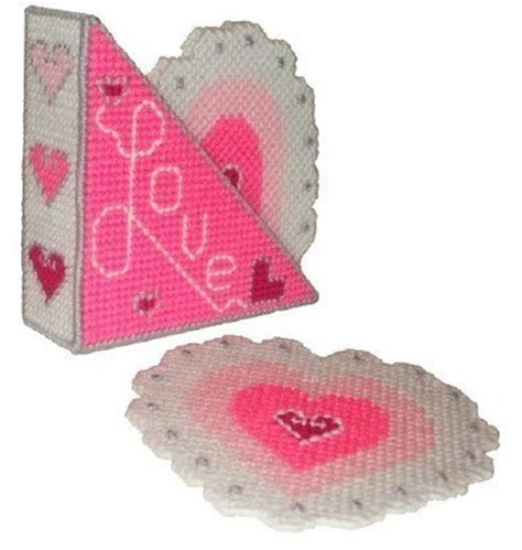 Heart Doilies Coaster Set Plastic Canvas Pdf Pattern Only Etsy