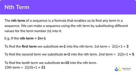 Nth Term Of A Sequence Gcse Maths Steps Examples And Worksheet