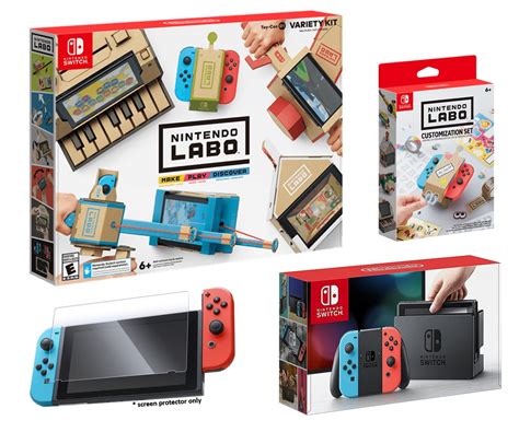 Nintendo Switch and LABO Variety Kit Starter Bundle (4items): Nintendo ...