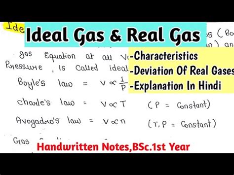 Ideal Gas Real Gas Characteristics Deviation Of Real Gases From