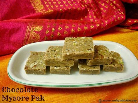 Sailaja Kitchen A Site For All Food Lovers Chocolate Mysore Pak