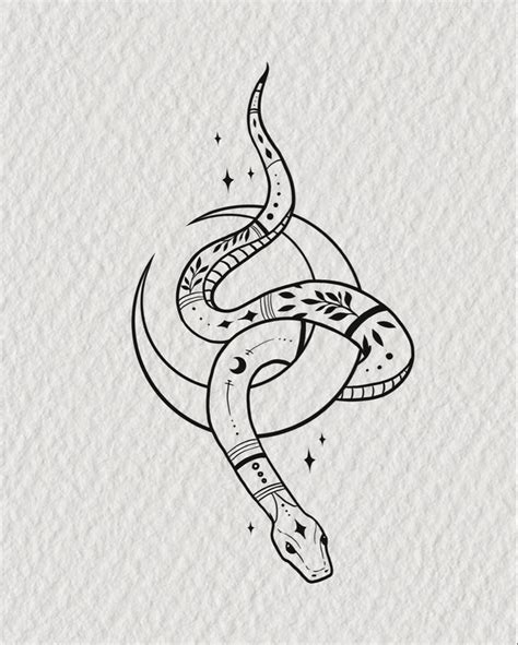 Nikki On Instagram Moon Snake 🌙🐍 Snake Snakeart Snaketattoo