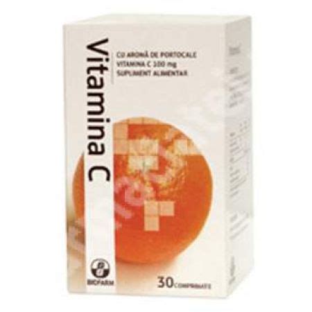 Vitamina C Cu Portocale Comprimate Biofarm Farmacia Tei Online