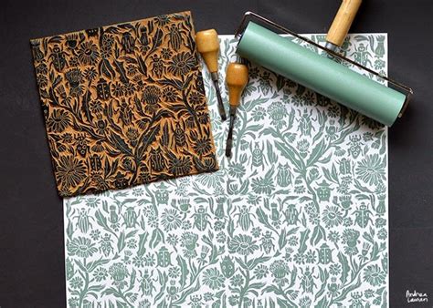 Creating A Repeating Block Print Pattern By Andrea Lauren Printing On