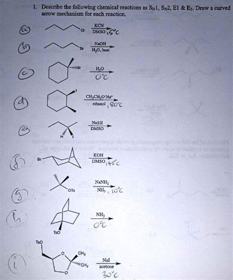 Solved Describe The Following Chemical Reactions As Sn Sn E And