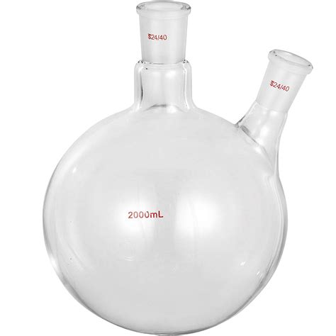 VEVOR Round Bottom Flask 2000 Ml Receiving Flask Borosilicate Glass