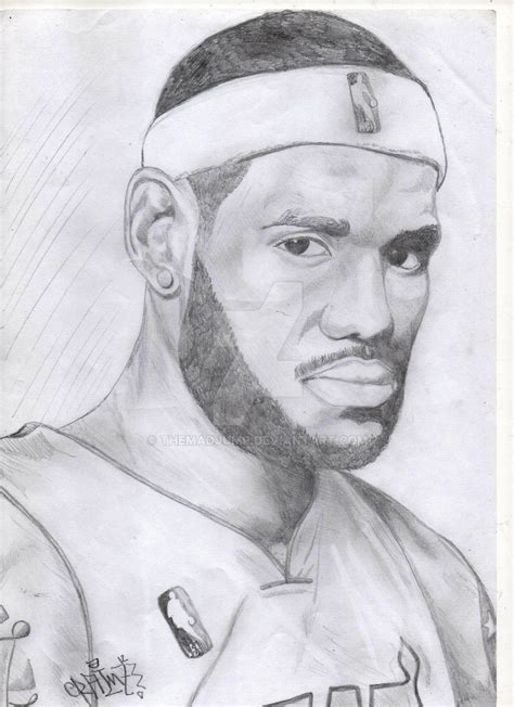 Portrait of LEBRON JAMES by THEMADJUMP on DeviantArt