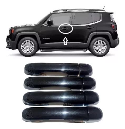 Kit Apliques Ma Anetas Mopar Original Renegade Preto Carbon