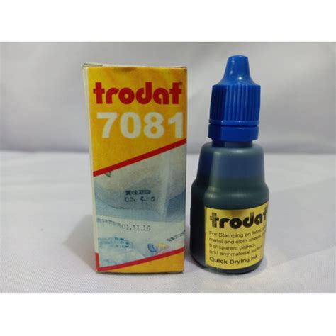 Jual Tinta Stempel Trodat 7081 Warna Biru Utk Dimedia Plastik Kaca