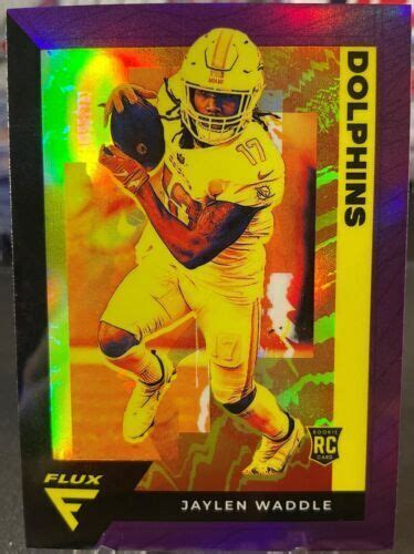 2021 CHRONICLES FLUX JAYLEN WADDLE ROOKIE CARD RC PURPLE PRIZM 36 199