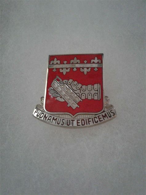 authentic  army  engineer battalion unit dui crest insignia