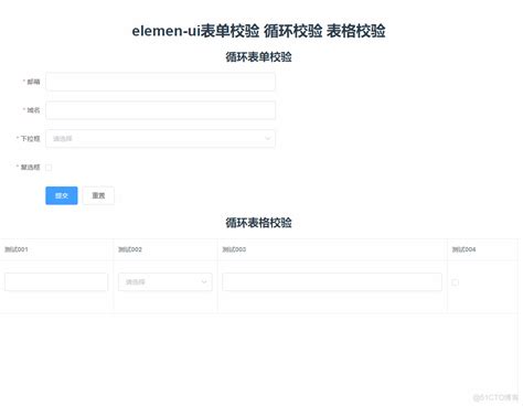 基于vuejs和element Ui的表单验证——循环表单和循环表格验证51cto博客vue Element 表单验证