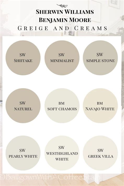 Sherylin Williams S Behrwinn More Cream And White Paint Colors