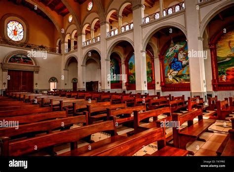 New Chimbote, Peru - April 16, 2018: View inside San Pedro Cathedral in ...