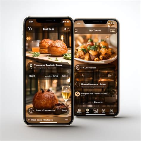 Premium AI Image Mobile App Design Of Food And Beverage Restaurant