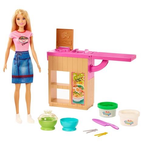 Barbie Career Noodle Bar Playset With Blonde Doll Workstation And