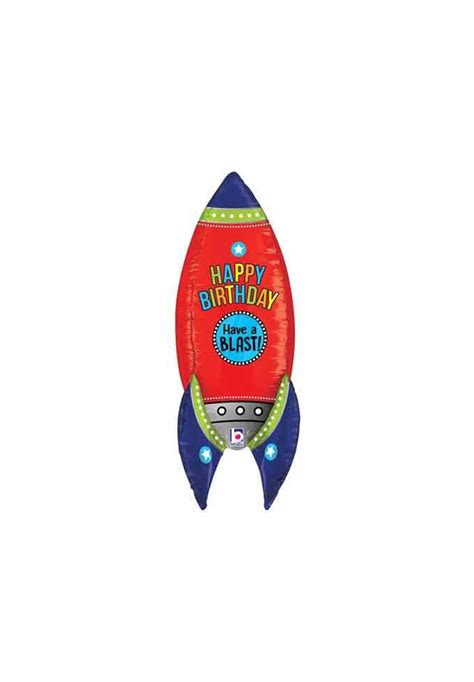 Rocket Birthday Balloon Have A Blast Space Theme Party Etsy