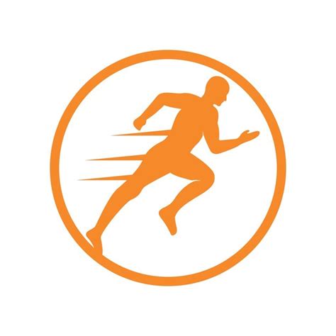 Running And Marathon Logo Vector Design Running Hombre Vector Símbolo