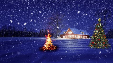 Snowstorm At A Forest Log Cabin Howling Blizzard Sounds Campfire