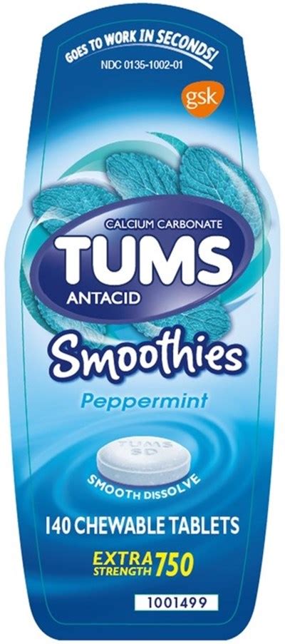 Fda Label For Tums Extra Strength Smoothies Tablet Chewable Oral