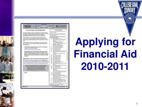 Ppt Applying For Financial Aid 2010 2011 Powerpoint Presentation