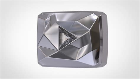 3d Model Youtube Diamond Play Button Cgtrader