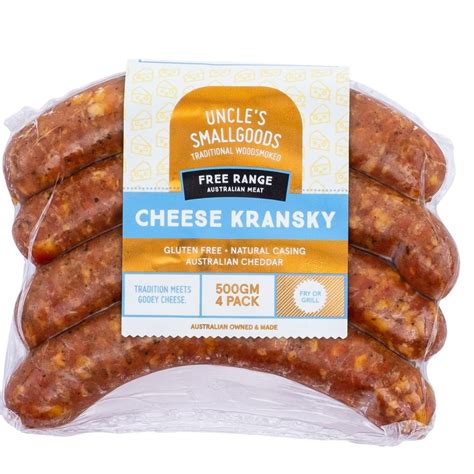 Cheese Kransky - 370g 3 pack - Uncles Smallgoods