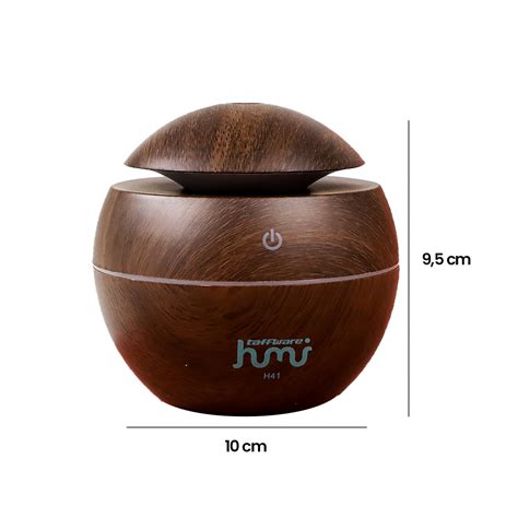 Taffware Humi Air Humidifier Aromatherapy Oil Diffuser Wood Ml H