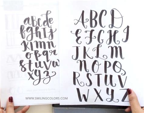 Brush Lettering Basics, Alphabets & Tips! - Smiling Colors