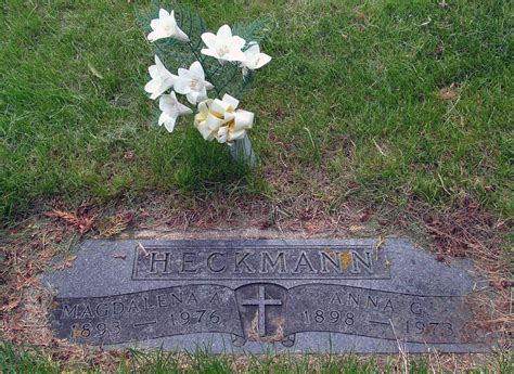 Magdalena A Lena Heckmann M Morial Find A Grave