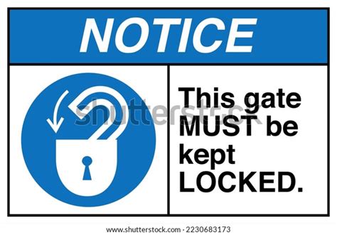 Safety Notice Sign Label Marking Ansi Stock Vector Royalty Free