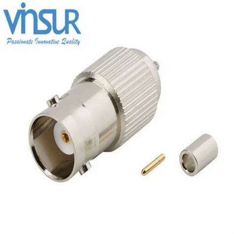 Rf Connector Ohms Bnc Female Straight Crimp Type