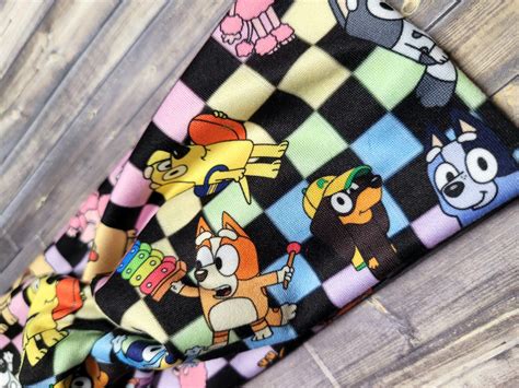 Bluey Cartoon Character Stretch Headband Etsy