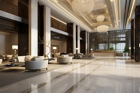 Premium AI Image | Elegant Modern Lobby Interior Design