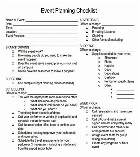 Conference Planning Template Checklist Free event Planning Template In 2020 - Simple Template Design