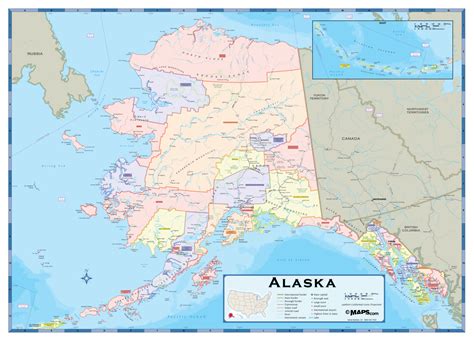 Alaska Counties Wall Map – MAD MAPS