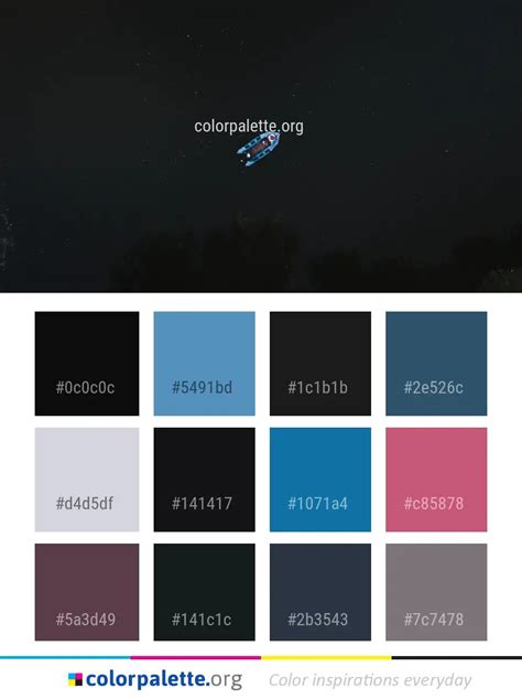 Blue Smoke Flame Color Palette