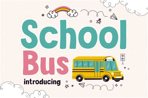 School Bus Font Design Cuts