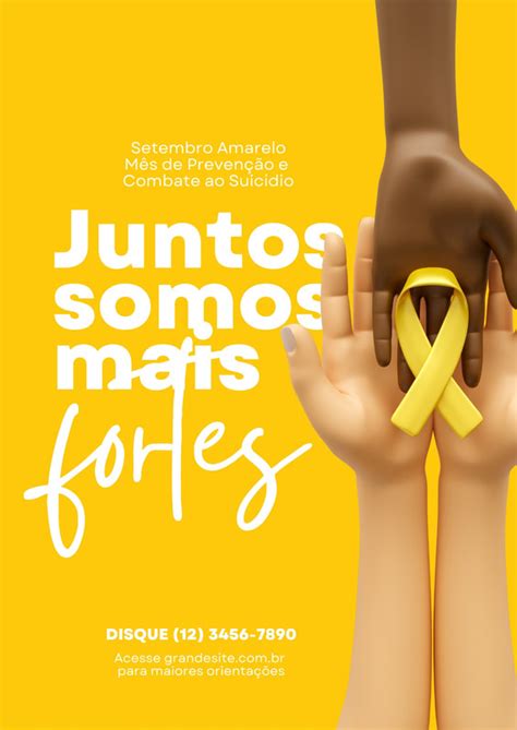 Modelos gratuitos e personalizáveis de Julho Amarelo Canva