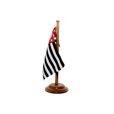 Bandeira De Mesa Estado São Paulo 12x17cm Com Pedestal Loja Da Pátria