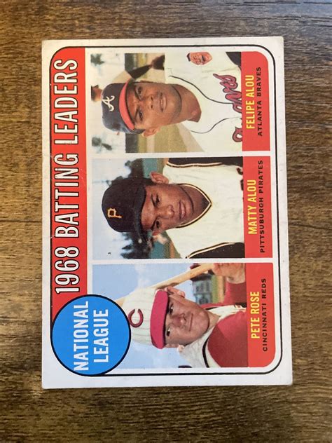 1969 Topps League Leaders 2 Pete Rose Matty Alou Felipe Alou EBay